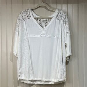 POL White Crochet Top NWOT